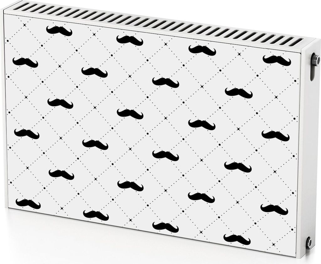 Schnurrbart – Magnetische Heizkörperabdeckung – 90x60 cm – Magnet Heizkörperabdeckung – 3D Würfel – Heizkörperverkleidung – Magneti...