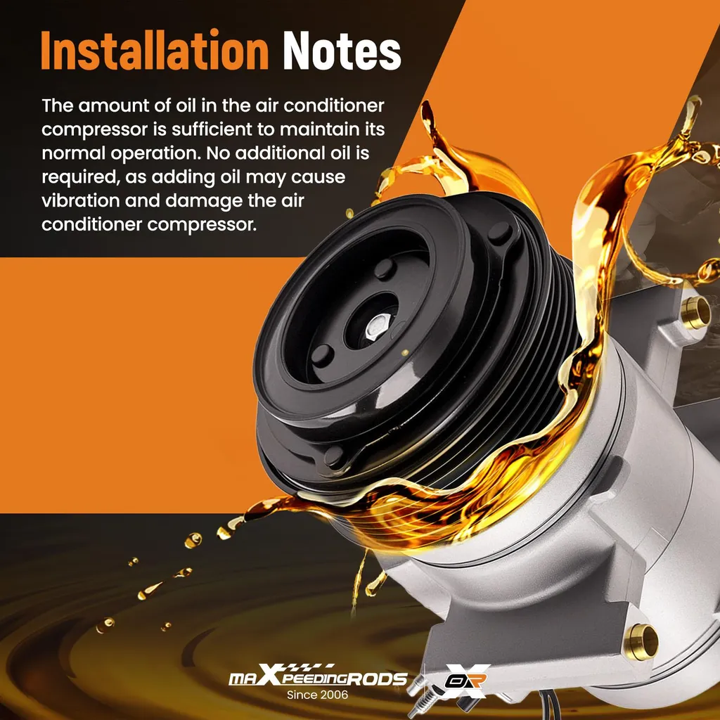 Compresseur Climatisation 12V Compact à 7 Nervures - Haute Durabilité - 2