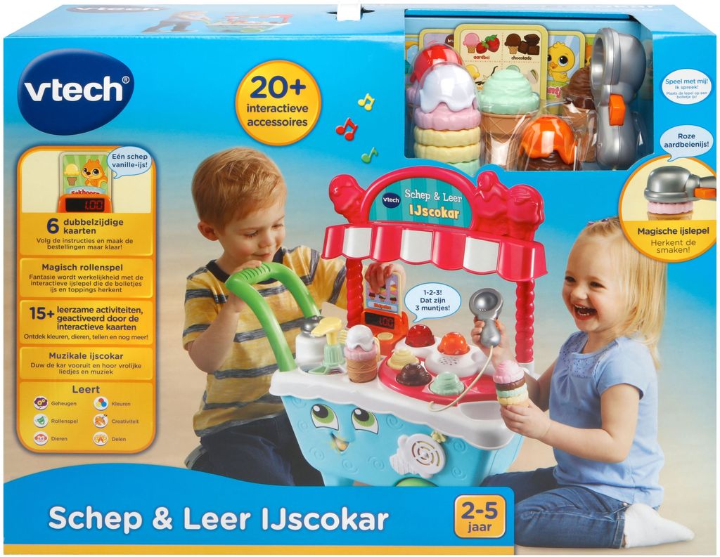 Vtech Gelato Scoop Pelle Junior Blu Rosa 26 Pezzi Immagine del prodotto 