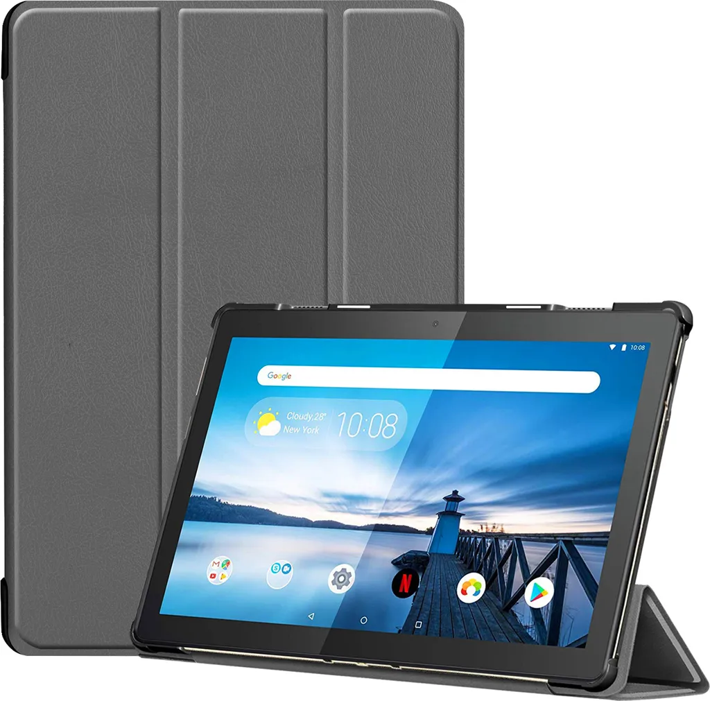 Cover per Lenovo Tab M10 (2018) TB-X605F 10.1 pollici Tablet Sleeve Slim con funzione Stand e funzione Auto Sleep/Wake Grigio