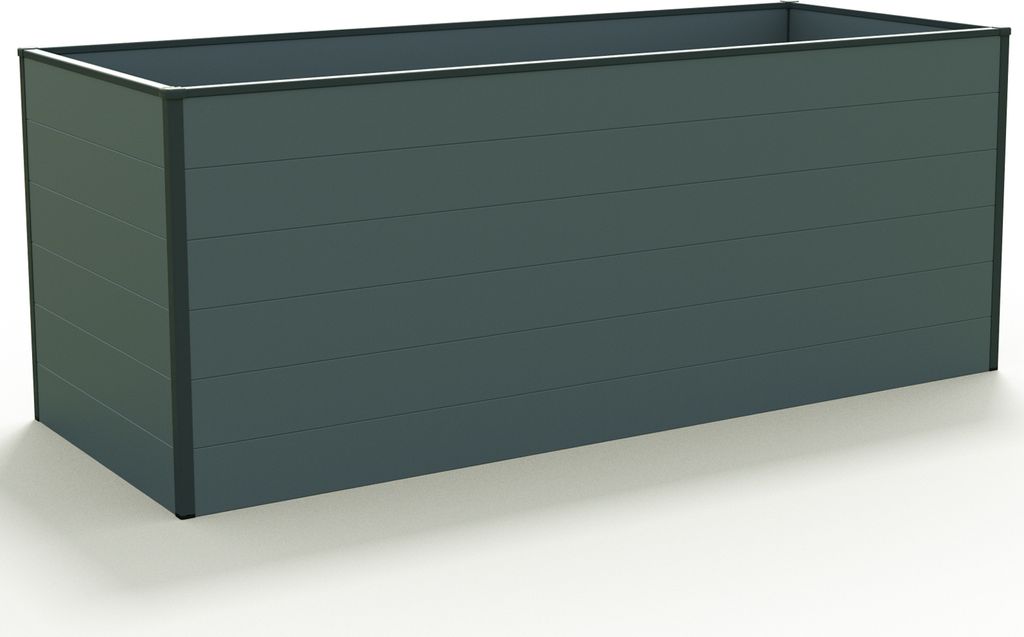 GFP Hochbeet Kräuter-Gemüse-Beet Aluminium CHRISTINA - 195x77x77cm - anthrazit