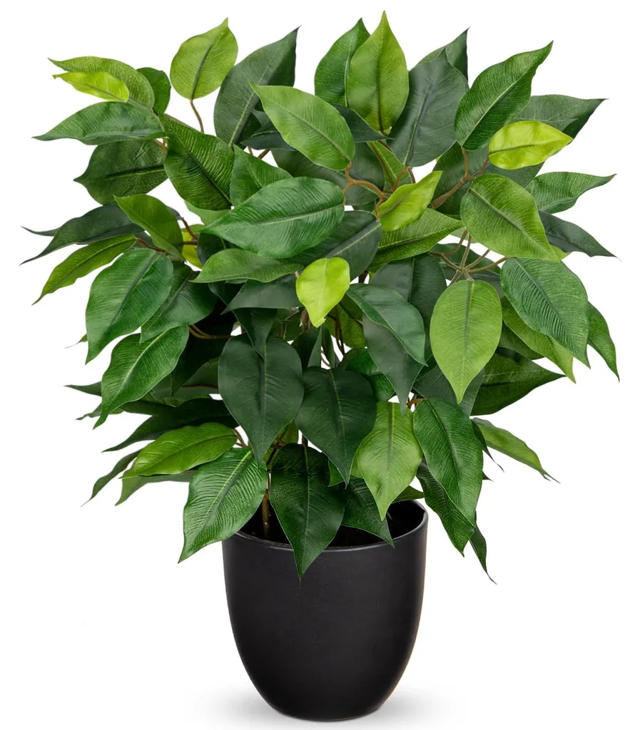 Petit Ficus artificiel aspect naturel, plante d'intérieur de 40 cm