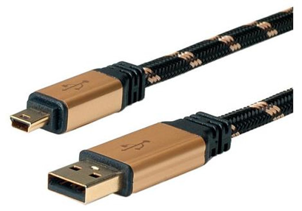 ROLINE GOLD USB 2.0 Cable, Type A - 5-Pin Mini 1.8 m Immagine del prodotto 