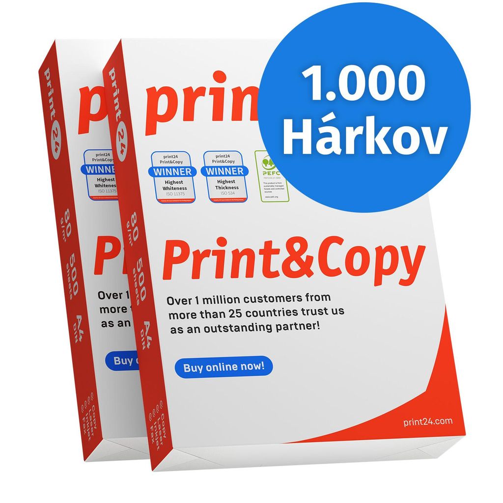 print24 Papier do tlačiarne Kopírovací papier 1000 listov 2 Obrázok produktu 