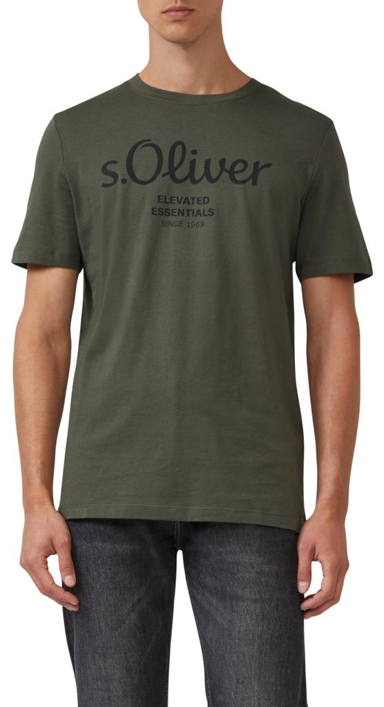 s.Oliver 2139909.79D1.XL, Koszulka, Męski, Oliwkowy, XL, Zdjęcie produktu 