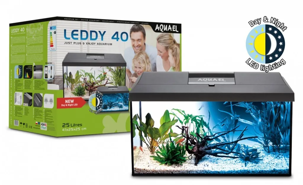 Aquarium complet 25L avec éclairage LED Day & Night Aquael Leddy Set 40