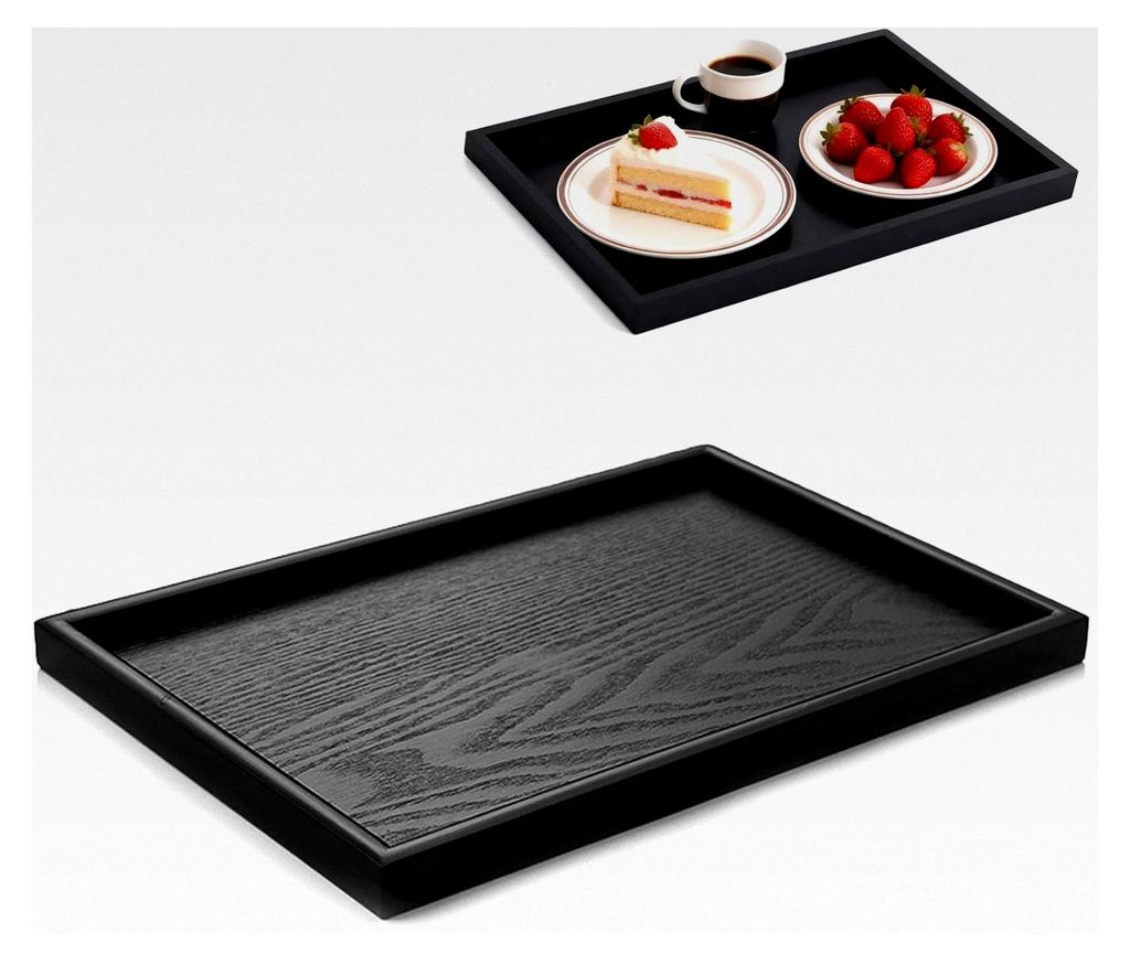 Rechteckiges Holztablett 32x20x2cm für die Küche, antibakteriell und schimmelresistent