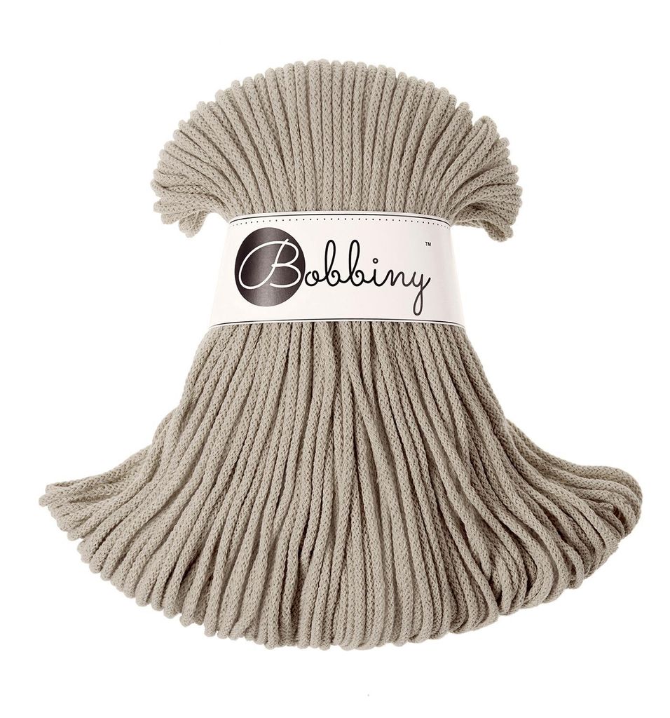 Sznurek pleciony bawełniany Bobbiny Junior / Beżowy / Beige Zdjęcie produktu 