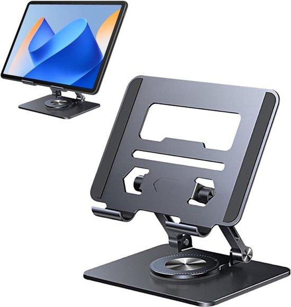 Ergonomische Laptop-Tisch - 360-Grad-Drehbar - 17 x 15 cm - Schwarz