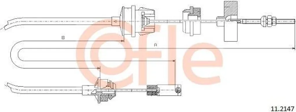 Pédale d'embrayage dure ? Changez pour le câble COFLE 11.2147 OE 2150P8