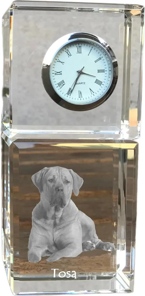 Art-Dog Tosa Inu Orologio di Cristallo: Regalo Personalizzato Elegante