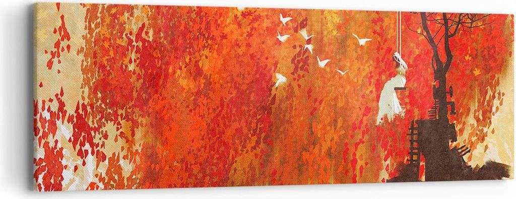 Bild auf Leinwand - Leinwandbild - Frau Abstraktion - 90x30cm - Wand Bild - Wanddeko - Wandbilder - Leinwanddruck - Bilder - Kunstdruck - Wanddekor...