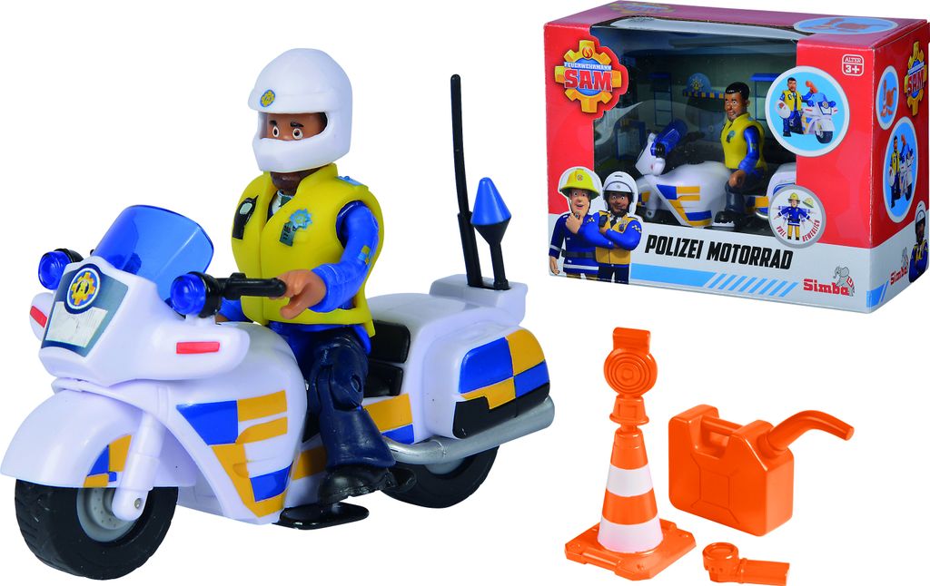 Simba Dickie Vertriebs GmbH Sam Polizei Motorrad mit Figur Produktbild 11
