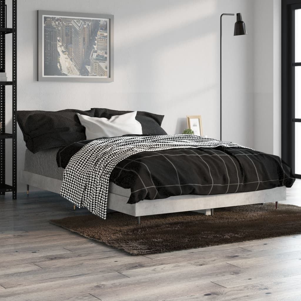 Bettgestell Betongrau 120x190 cm Holzwerkstoff , Klassische Betten Design 2024