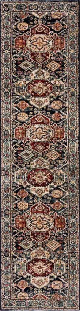 Tapis couloir bleu 66x300 cm Sincerity Royale : anti-bruit et durable