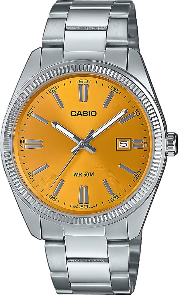 Casio Armbanduhr analog Quarz mit Edelstahlarmband MTP-1302PD-9AVEF