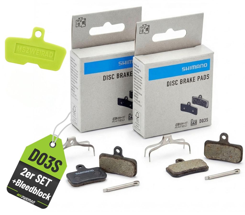 2er Set SHIMANO Scheibenbremsbelag D03S Resin Disc Pads + Produktbild 