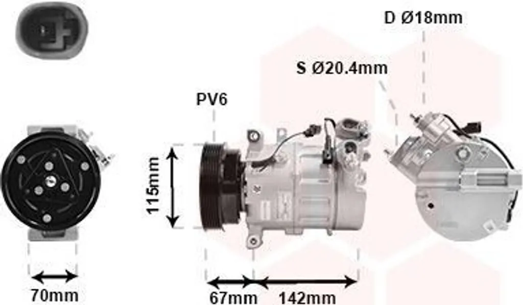Compresseur de climatisation pour Volvo XC60 et S60 II haute fiabilité