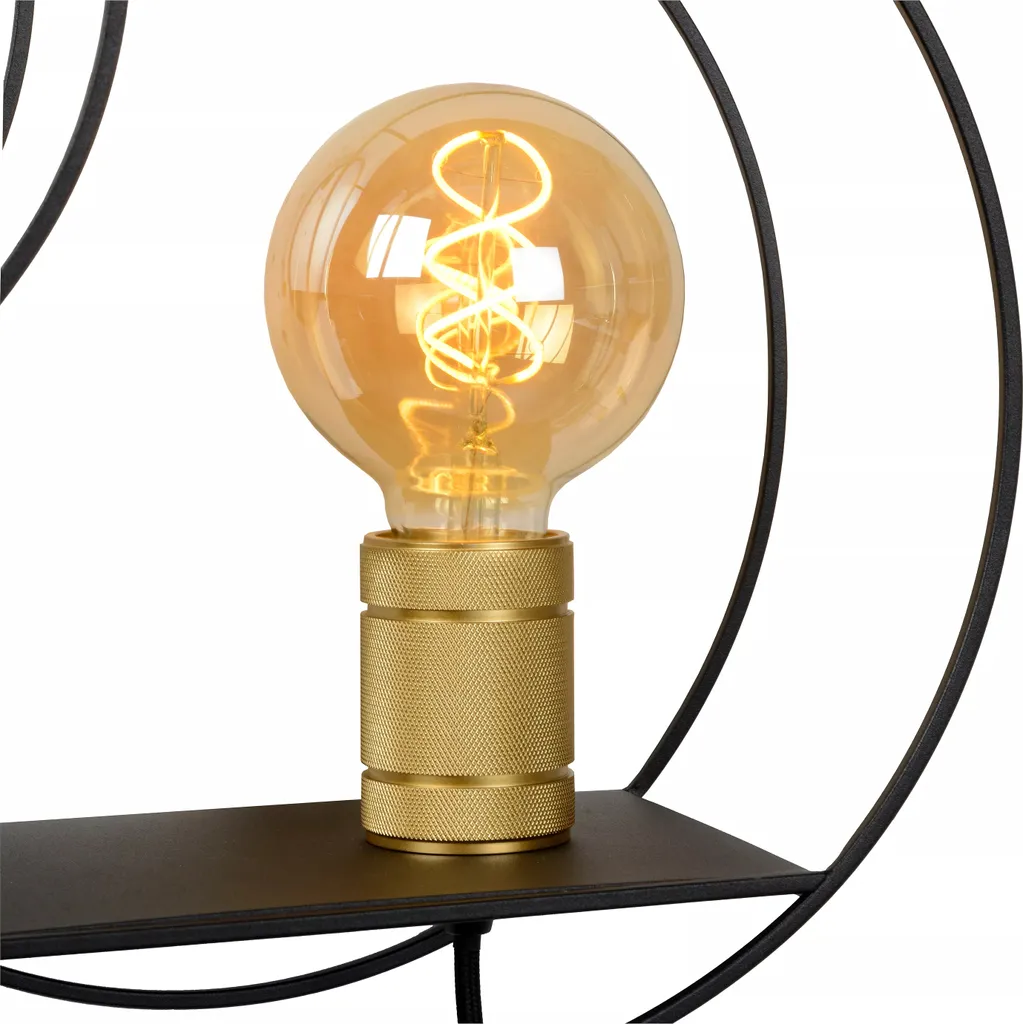 Luminaire d'appoint CIRCLE à fixer sur étagère Métal Noir E27 - 6