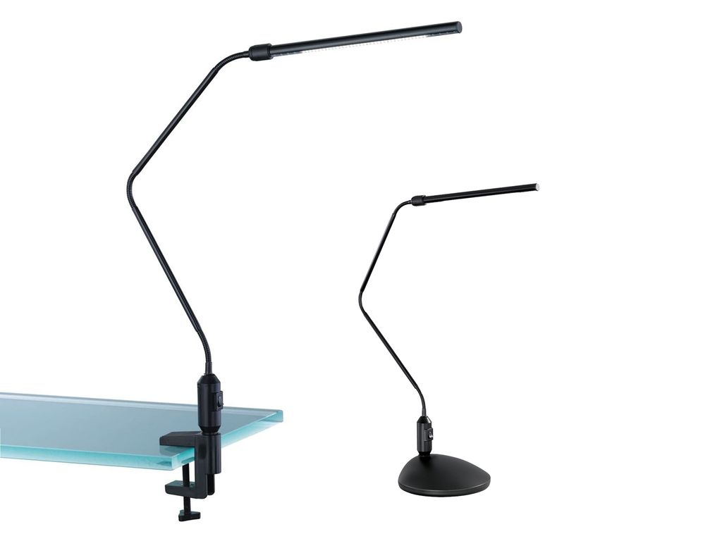 Trio LED- Klemm- und Tischleuchte schwarz Produktbild 