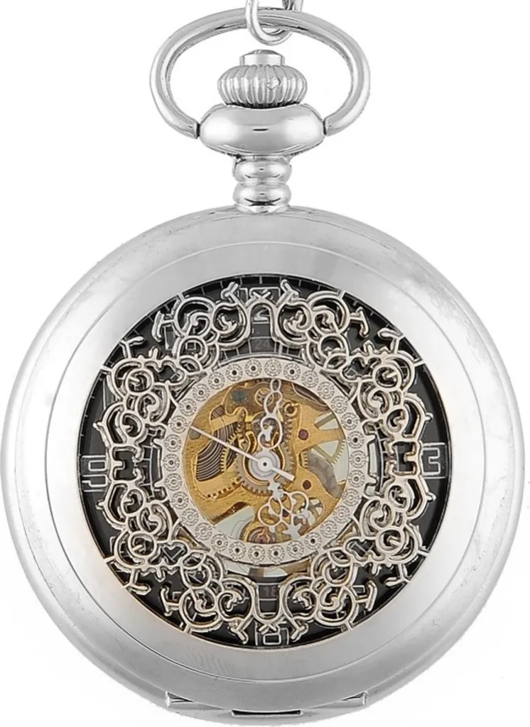 Montre à gousset Story Argenté/Doré pour Mariage et Cérémonie KP2509