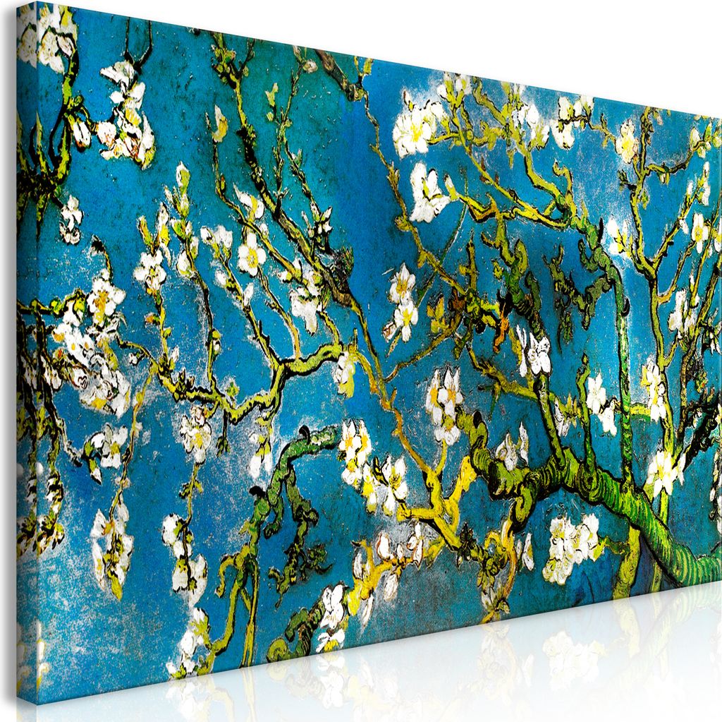 Vliesstoff Leinwandbild - Blooming Almond (1 Part) Wide 120x60 cm Blumen b-C-0681-b-a