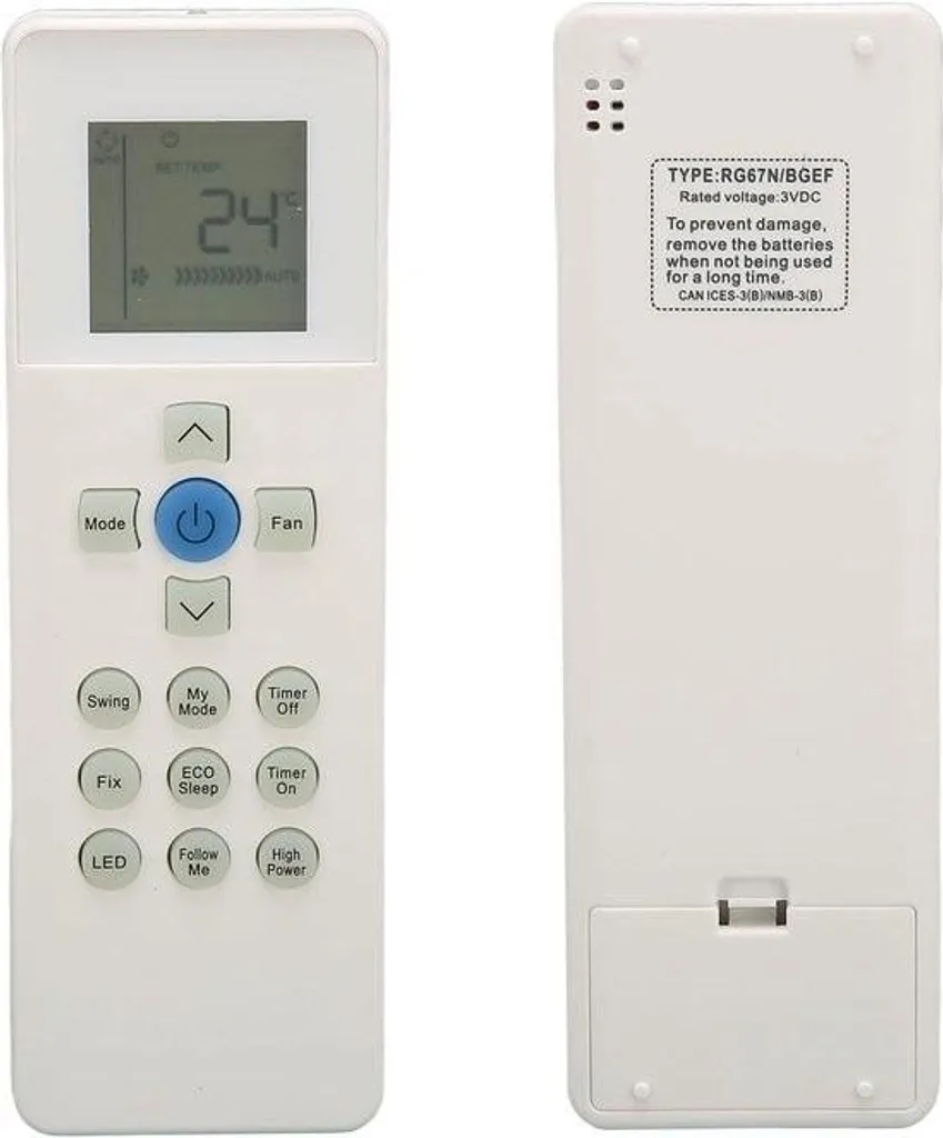 Télécommande climatisation stable et économe pour Carrier RG67V BGEF