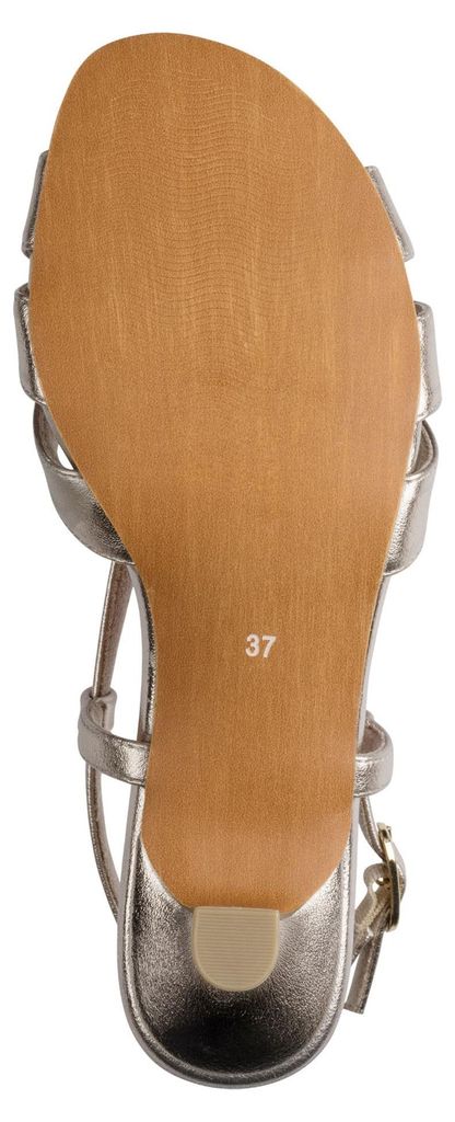 MARCO TOZZI Damen Sandale Slingback Queenie 2-28288-46, Größe:38 EU, Farbe:Gold