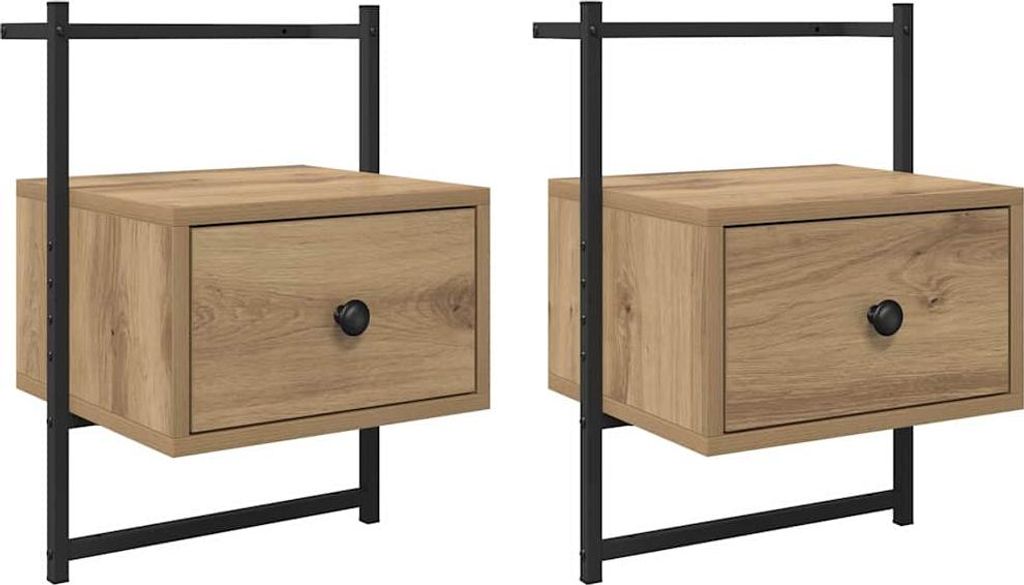 Nachttisch 2 pcs Artisan-Eiche 35 x 30 x 51 cm Holzwerkstoff