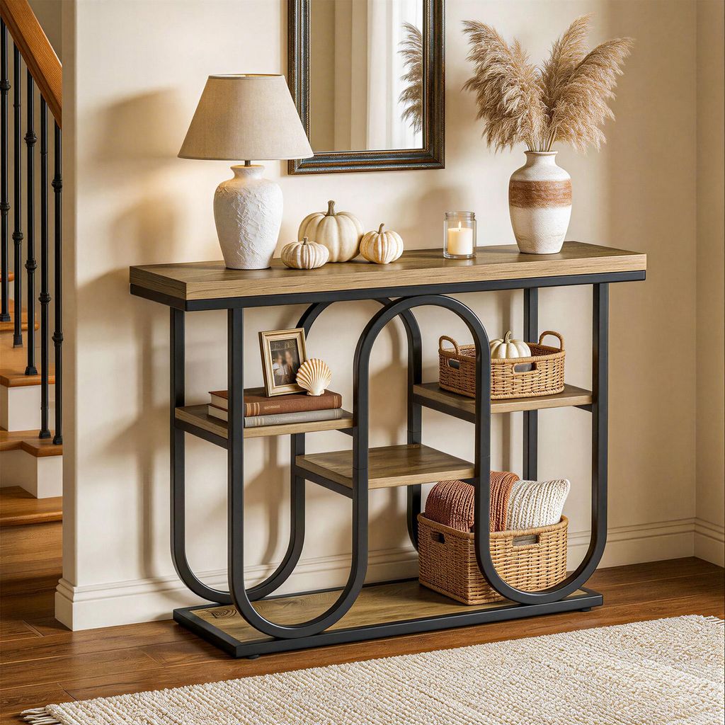 Table console industrielle Tribesigns de 105 cm, table Image du produit 