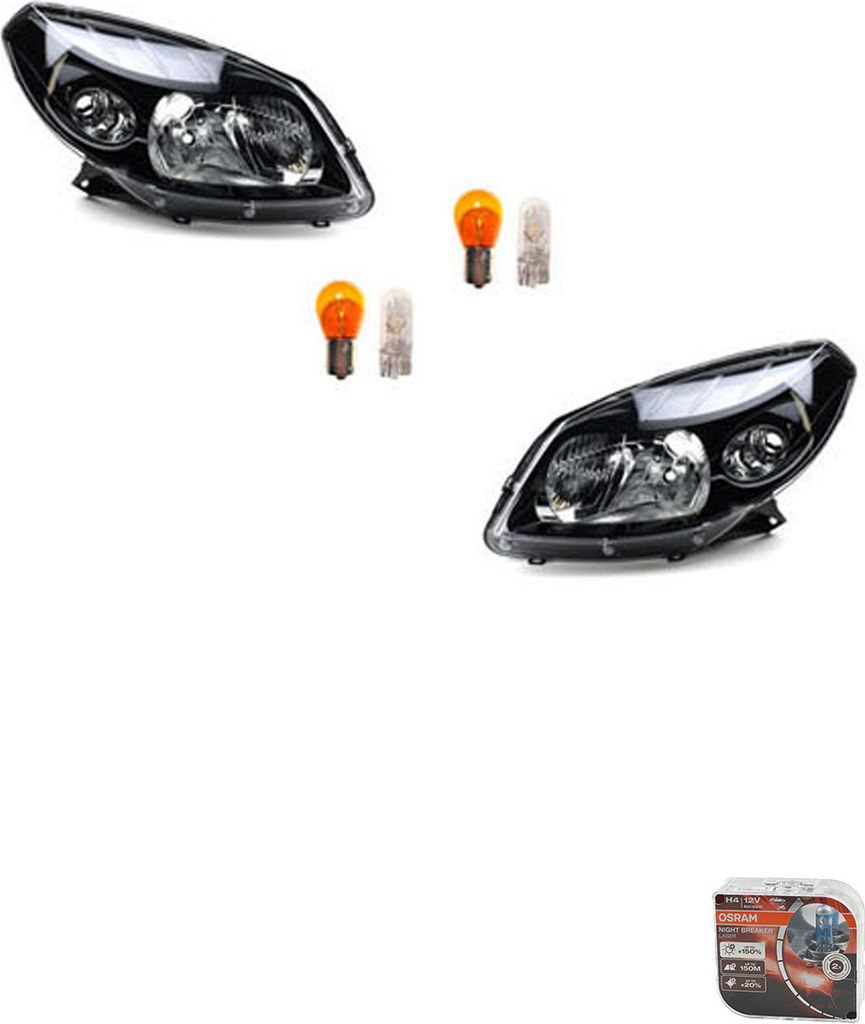 Johns, Scheinwerfer Osram Night Breaker Laser passend für Dacia Sandero 06/08- mit L R 260602914R 8200526423 260104793R 8200526422
