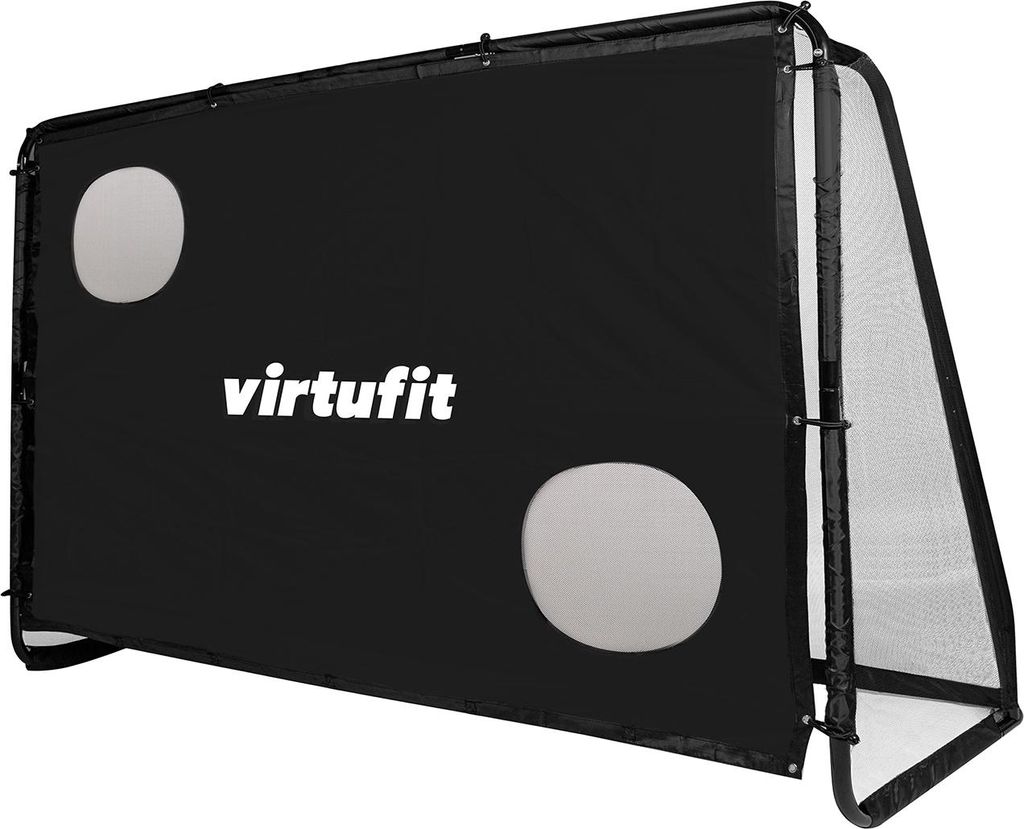 VirtuFit Fußballtor Pro mit Zielwand 170 x 110 cm Schwarz