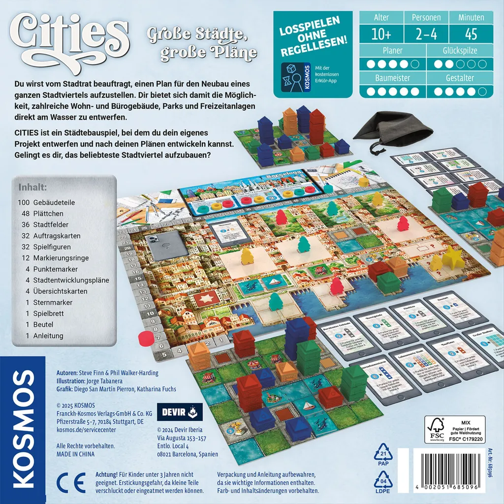 Cities 0 KOSMOS Jeu de Réflexion avec Tuiles de Construction Modulables - 5
