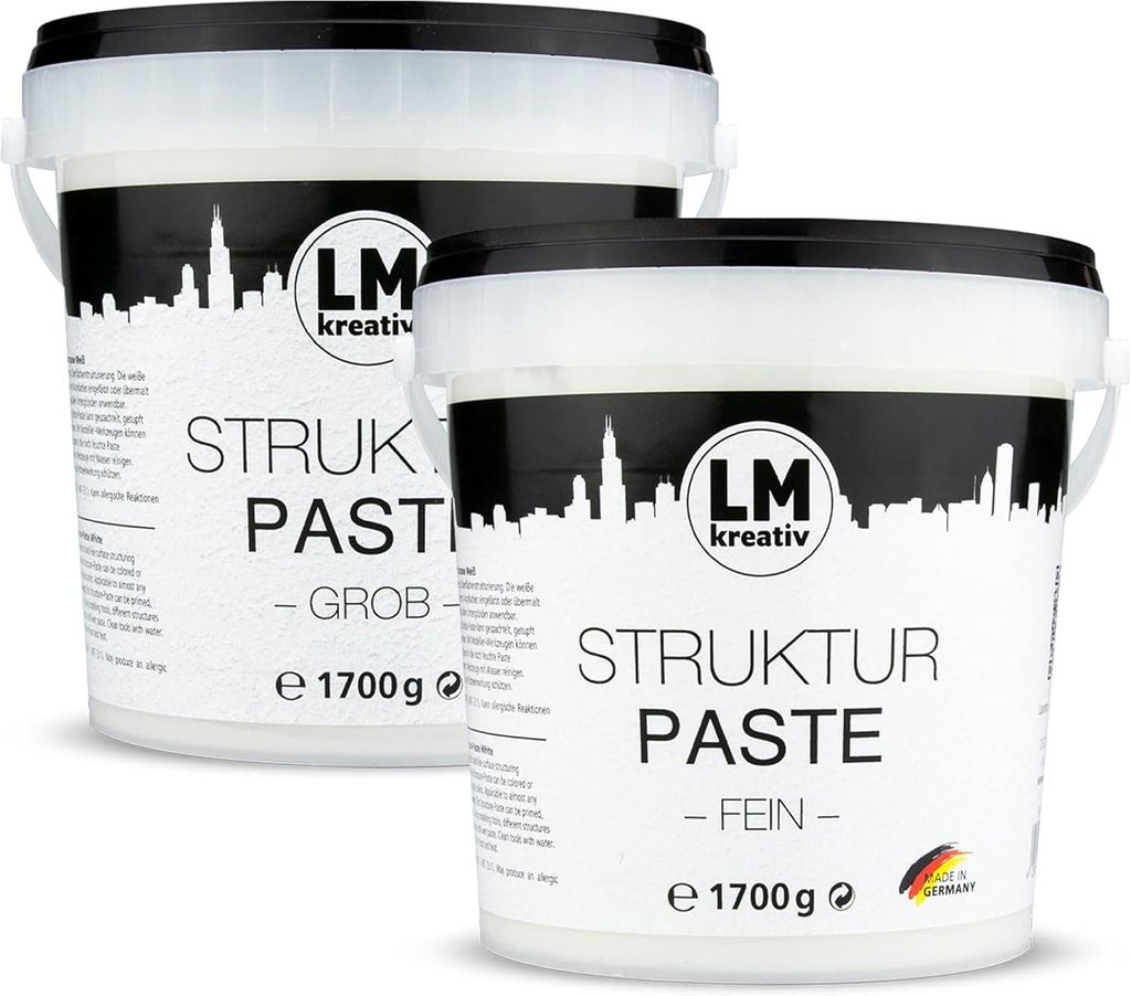 LM Strukturpaste fein & grob je 1,7 kg | Texture Paste | Produktbild 