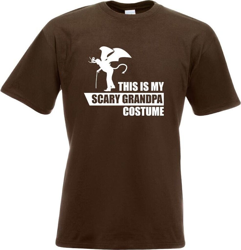 Kiwistar - T-Shirt - Chocolate - My Scary Grandpa Costume Motiv Bedruckt Funshirt Design Print - mit Motiv Bedruckt - Funshirt Design - Sport - Fre...
