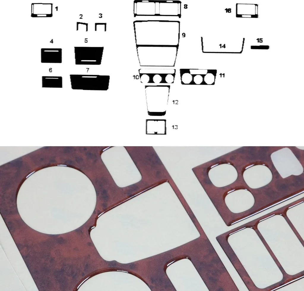Kit Decorazione Radica Skoda Octavia 04-09 | 16 Pezzi Alta Tenuta