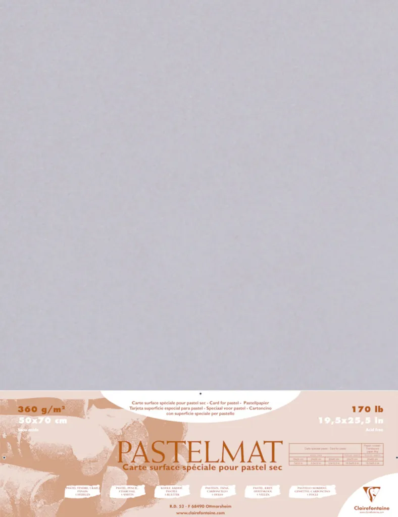 Papier pour Pastel Sec Pastelmat Gris Foncé 50x70cm Idéal Beaux-Arts