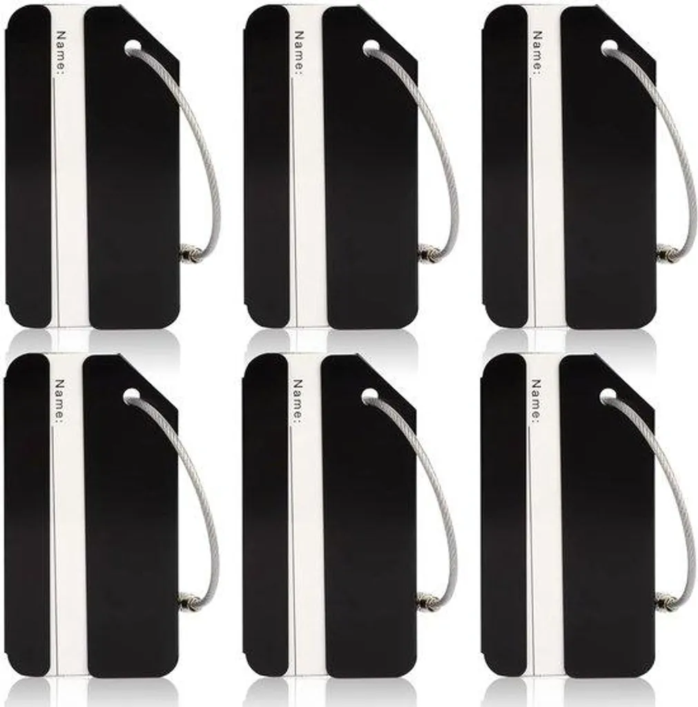 Étiquettes métalliques imperméables noires pour jardin - Lot de 6 pièces