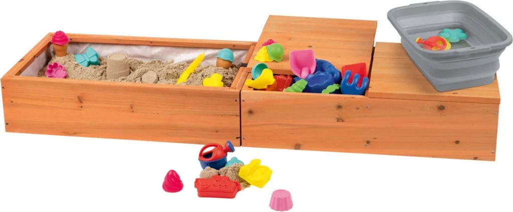 Playtive Balkonsandkasten mit Wasserbecken aus Holz B 150 x Produktbild 