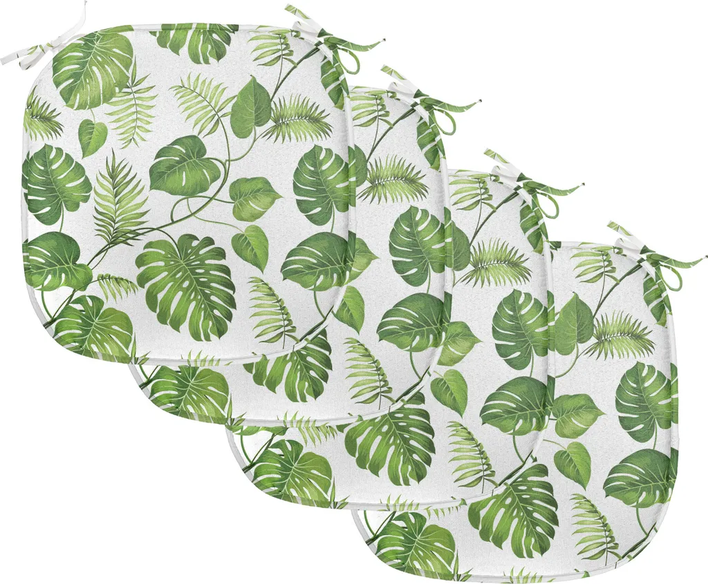 Cuscini Sedie Antimacchia ABAKUHAUS Pack 4 Verde Palma 40x40cm