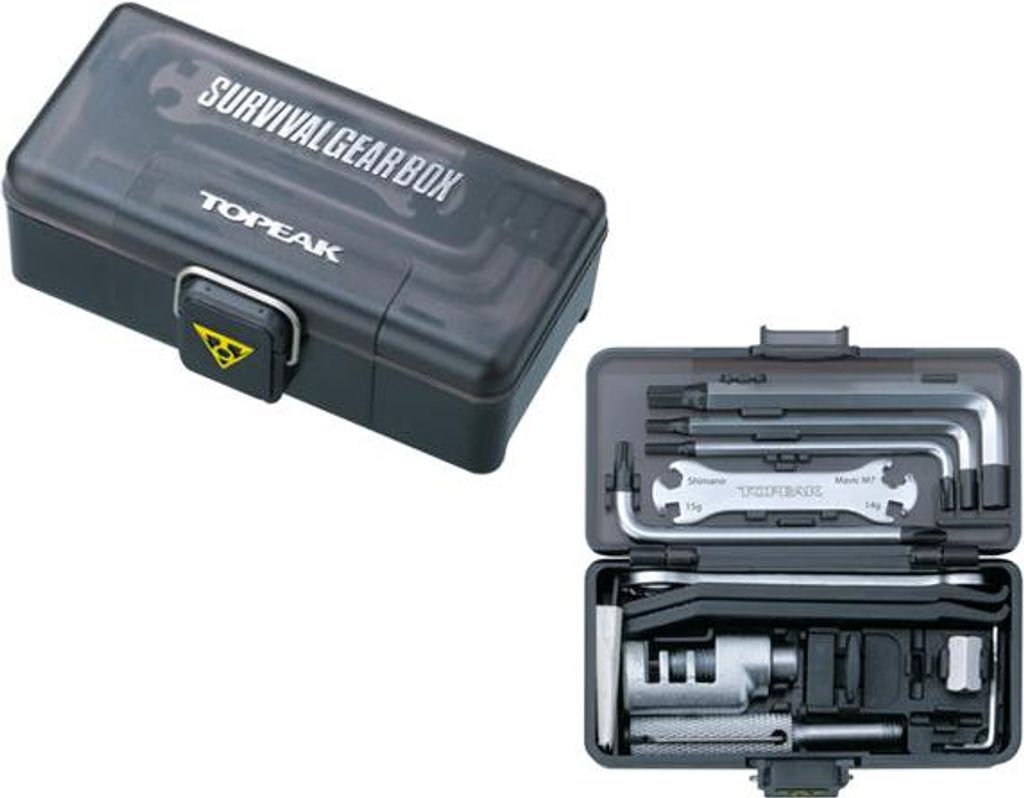 Topeak Survival Gear Box, Fahrrad Reparatur, Werkzeug, 30 Funktionen, Multitool