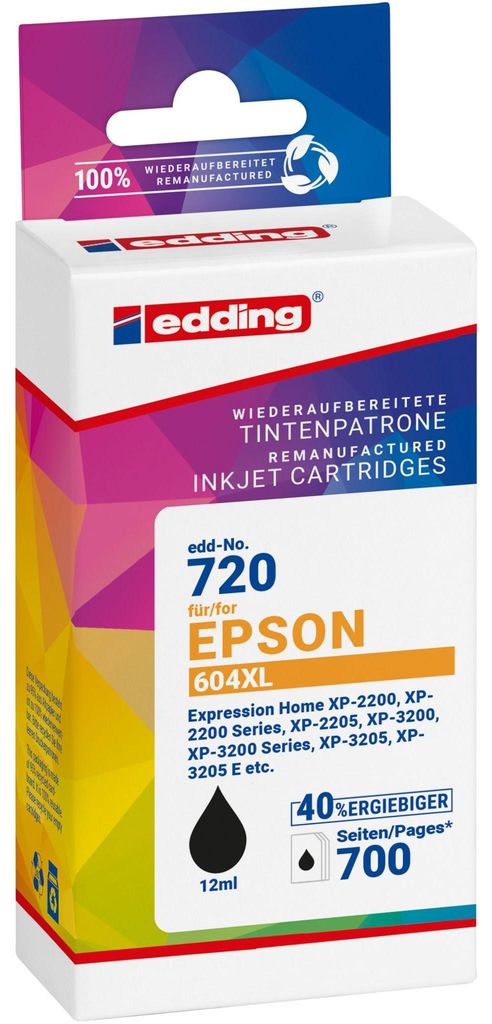 edding Tintenpatrone 18-720 wie Epson 604XL sw