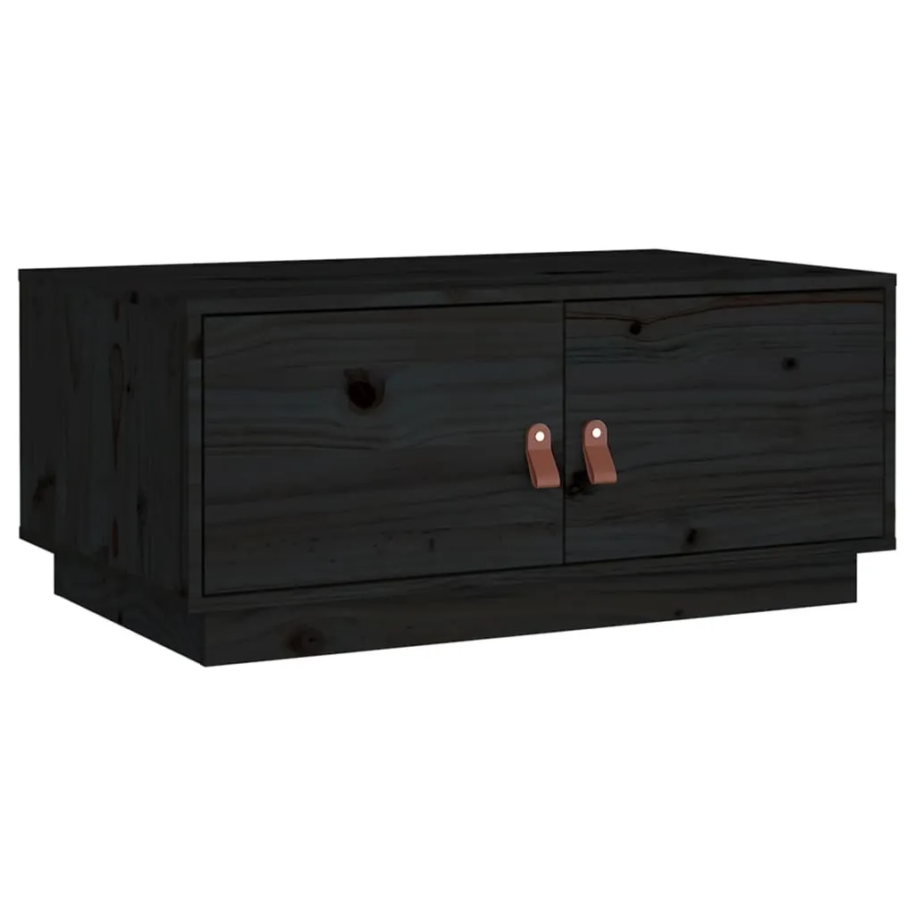 Tavolino Salotto SYFAX™ Urban Black - 80x50x35 Pino Massiccio