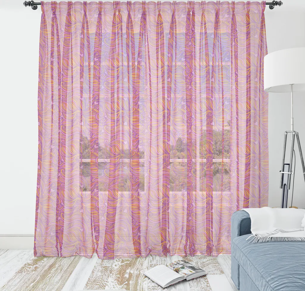 Arazzo Artistico ABAKUHAUS Giallo/Viola Satin 210x274 cm - Funky Style