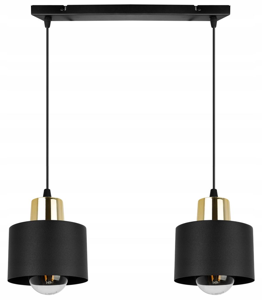 Moderne LED Pendelleuchte Schwarz mit Lampenschirm – Hängelampe / Deckenleuchte für Wohnzimmer und Esszimmer