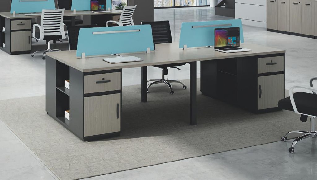 Schreibtisch Co-Working-Tisch Teambürotisch Gemeinschaftsschreibtisch 4 Personen