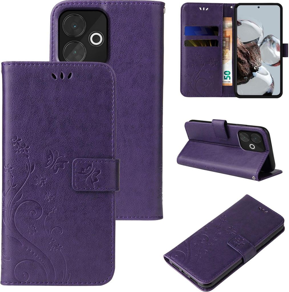 Handyhülle für Xiaomi Redmi 13 Floral Blumen Schmetterling Produktbild 