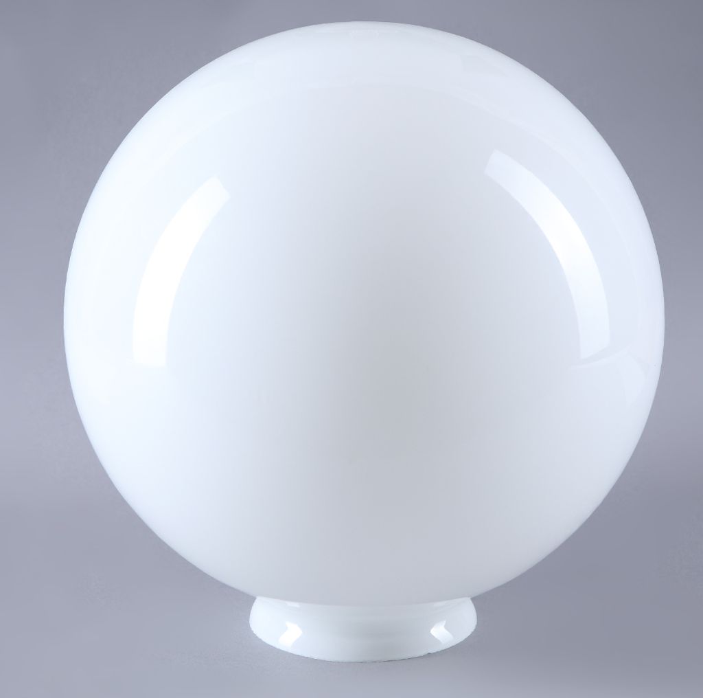 Kugelglas Lampenglas Ø 250mm Weiß glänzend Ersatzglas rund Produktbild 