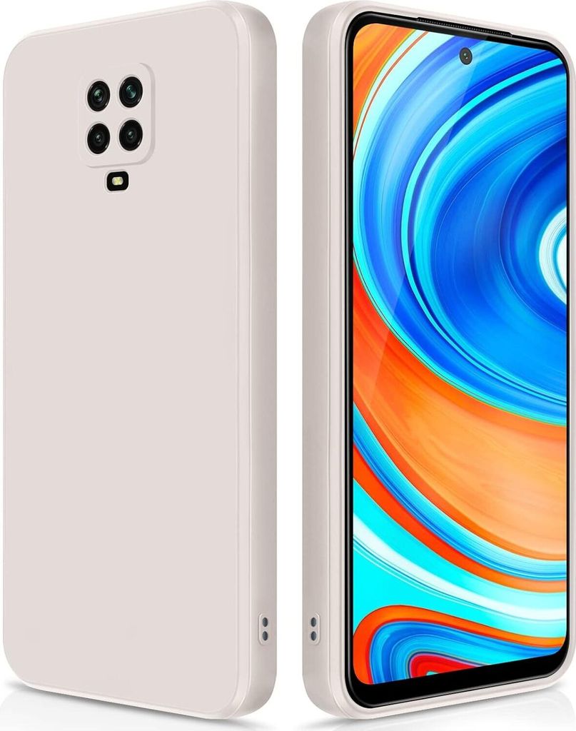 Silikon Hülle für Xiaomi Redmi Note 9 Pro /Note 9 Pro Max /Note 9S Flüssigsilikon Dünn Gel Gummi Matt Kratzfeste Schutzhülle Weiß