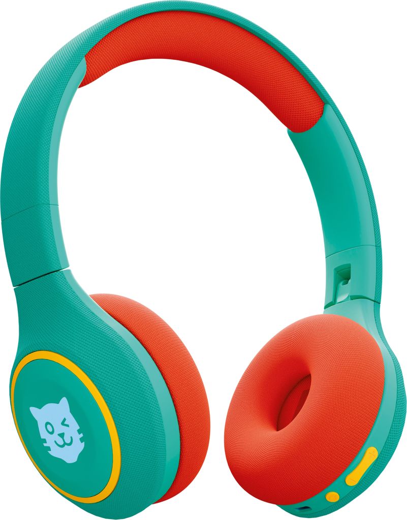 tigermedia tigerbuddies Kinderkopfhörer grün on-Ear Bluethooth AUX Lautstärkebegrenzung Stereo Sound perfekt für tigerbox, 145x191.5x76.5mm